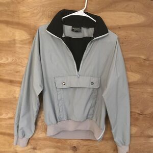 skitique men's small jacket gray windbreaker